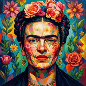 Floral Abstract Face