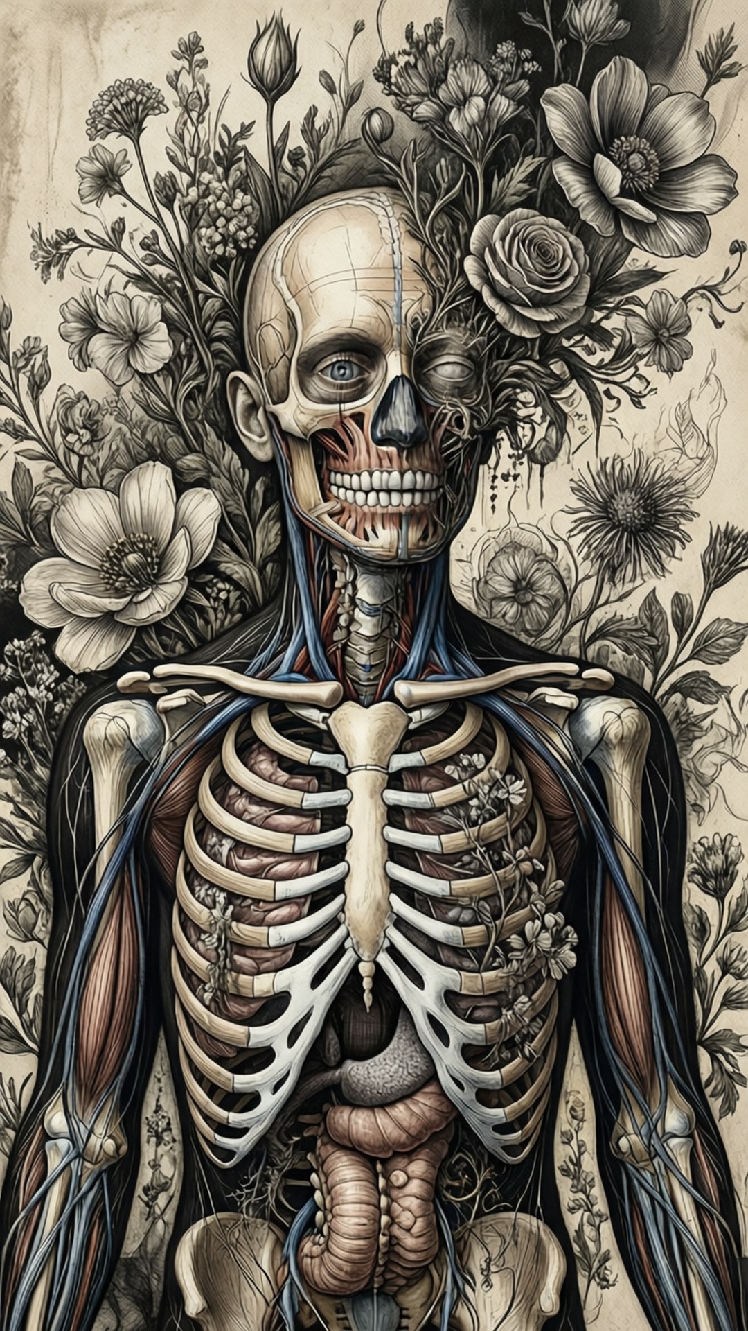 Floral Anatomy Fusion by Wallpapers.art Studio