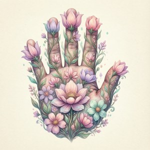 Floral Boho Hamsa