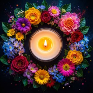 Floral Candle Top