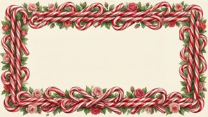 Floral Candy Cane Border