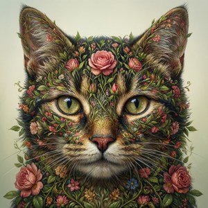 Floral Cat Face
