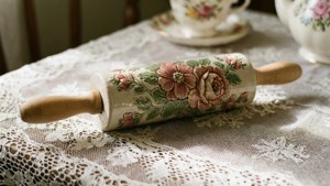 Floral Ceramic Rolling Pin