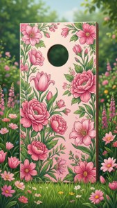 Floral Cornhole Board