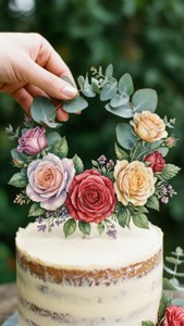 Floral Crown Cake Topper