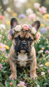 Floral Crown Frenchie