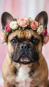 Floral Crown Frenchie