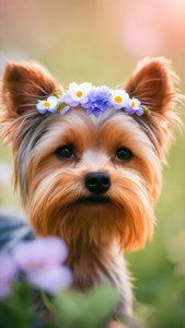 Floral Crown Yorkie