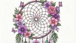 Floral Dream Catcher SVG