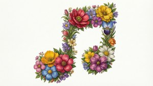 Floral Eighth Note