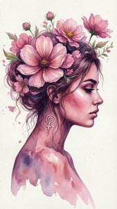 Floral Feminist Silhouette