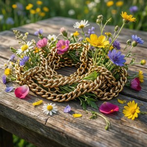 Floral Gold Chain