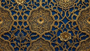 Floral Gold Jali