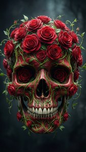 Floral Gothic Skull
