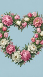 Floral Heart Wreath