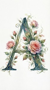 Floral Letter A