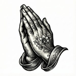 Floral Line Art Prayer