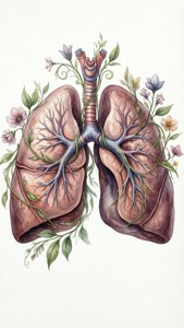 Floral Lungs Watercolor