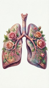 Floral Lungs Watercolor
