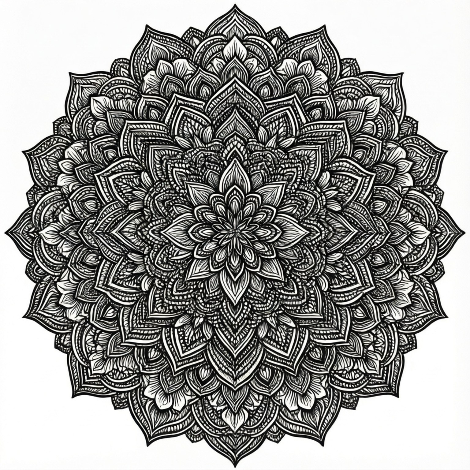 Floral Mandala Meditation by Wallpapers.art Studio