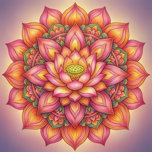 Floral Mandala Om