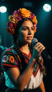 Floral Mic Portrait