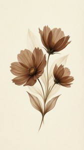 Floral Minimalist Brown