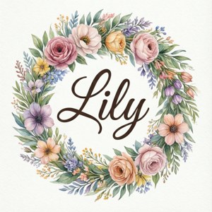 Floral Name Wreath
