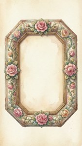 Floral Octagon Frame