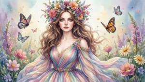 Floral Queen Watercolor