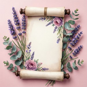 Floral Romance Scroll