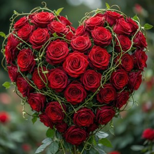 Floral Rose Heart