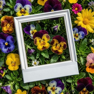 Floral Scene Frame
