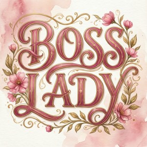 Floral Script Boss Lady