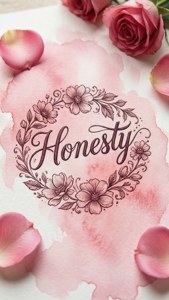 Floral Script Honesty