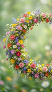 Floral Semicircle Garden
