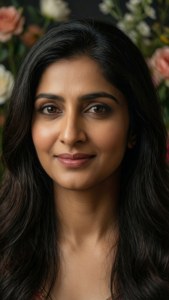 Floral Serenity Portrait