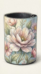 Floral Sketch Koozie