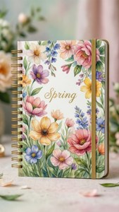 Floral Spiral Notebook