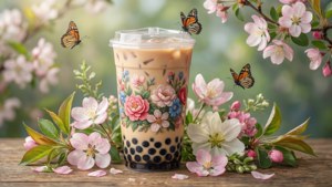 Floral Spring Bubble Tea