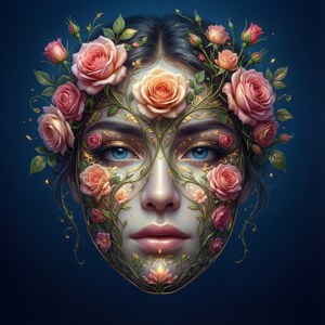 Floral Symmetry Face Template