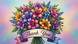 Floral Thank You Banner
