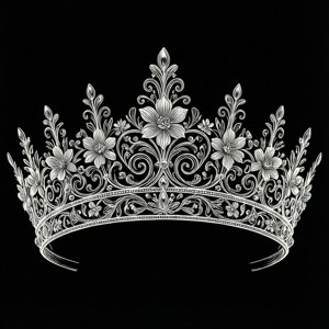 Floral Tiara Silhouette