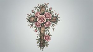 Floral Vine Cross