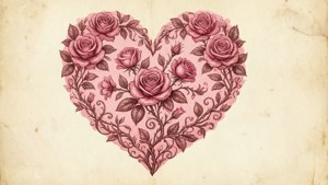 Floral Vintage Heart
