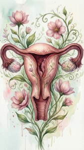 Floral Watercolor Uterus