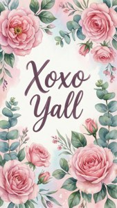 Floral Watercolor XOXO