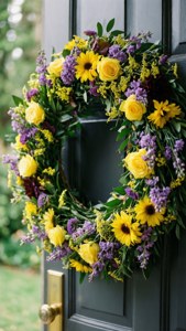 Floral Wreath Door