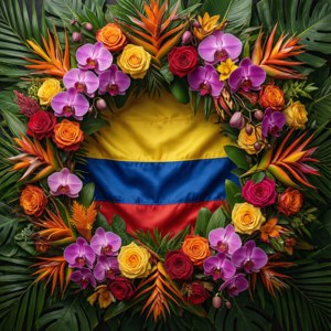 Floral Wreath Flag