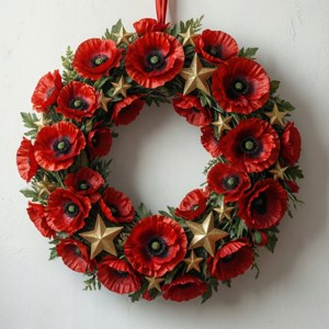 Floral Wreath of Stars